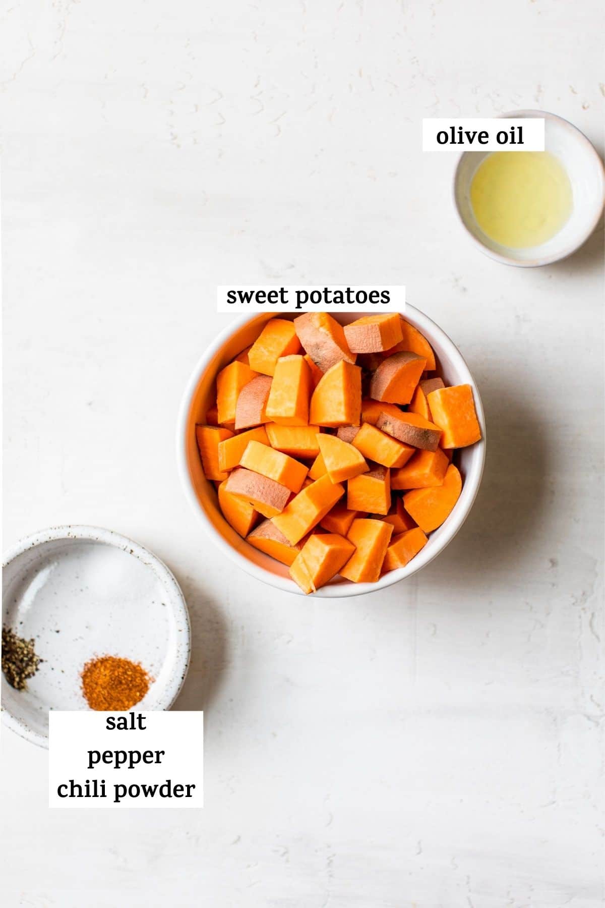 diced sweet potatoes in a bowl