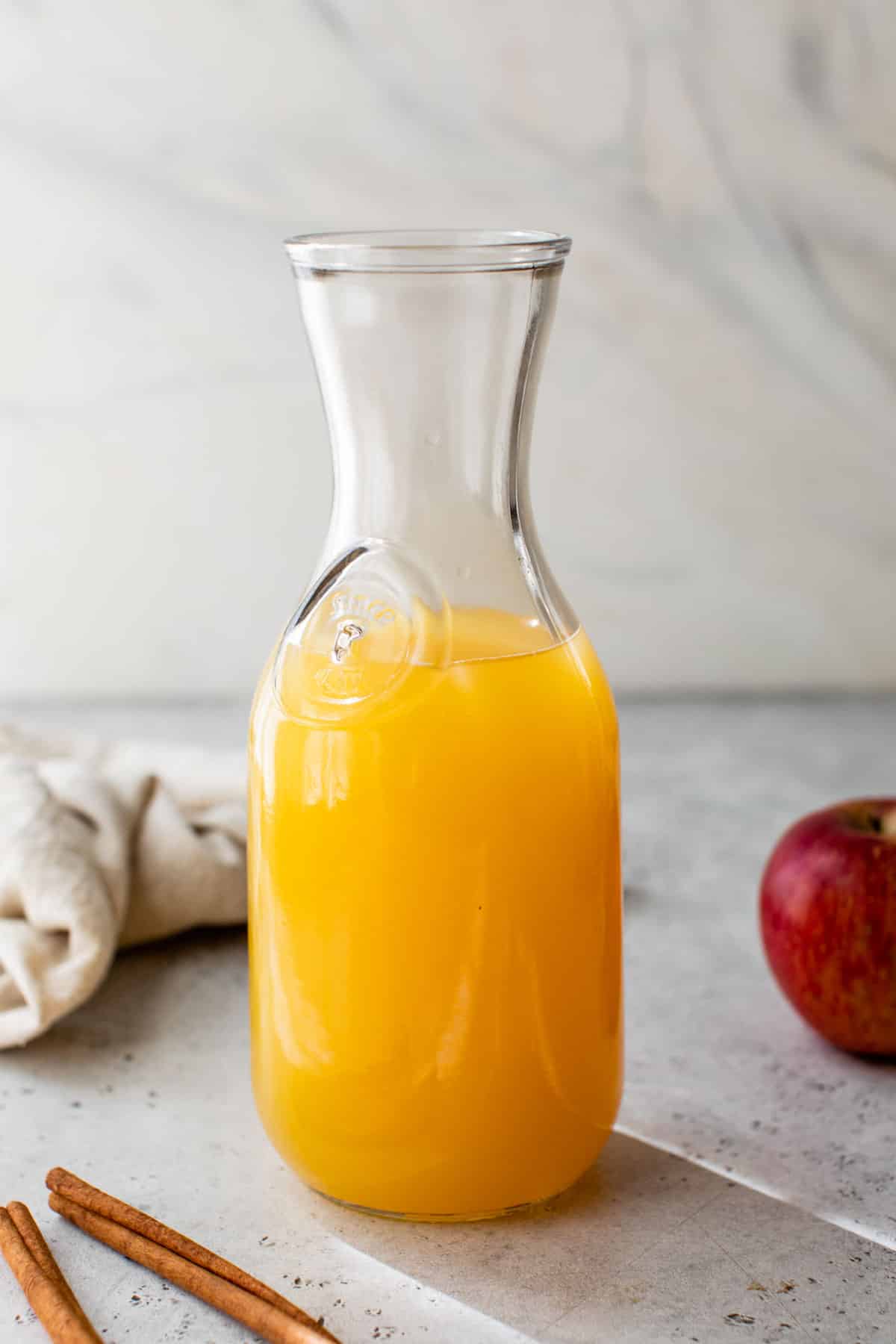 apple cider punch in a large glass jar