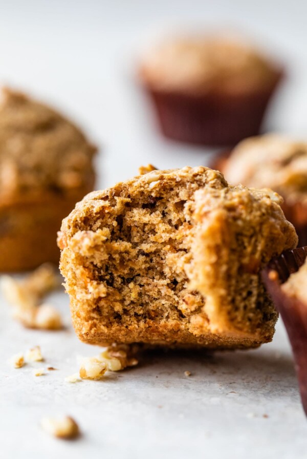 a muffin with a bite taken out of it