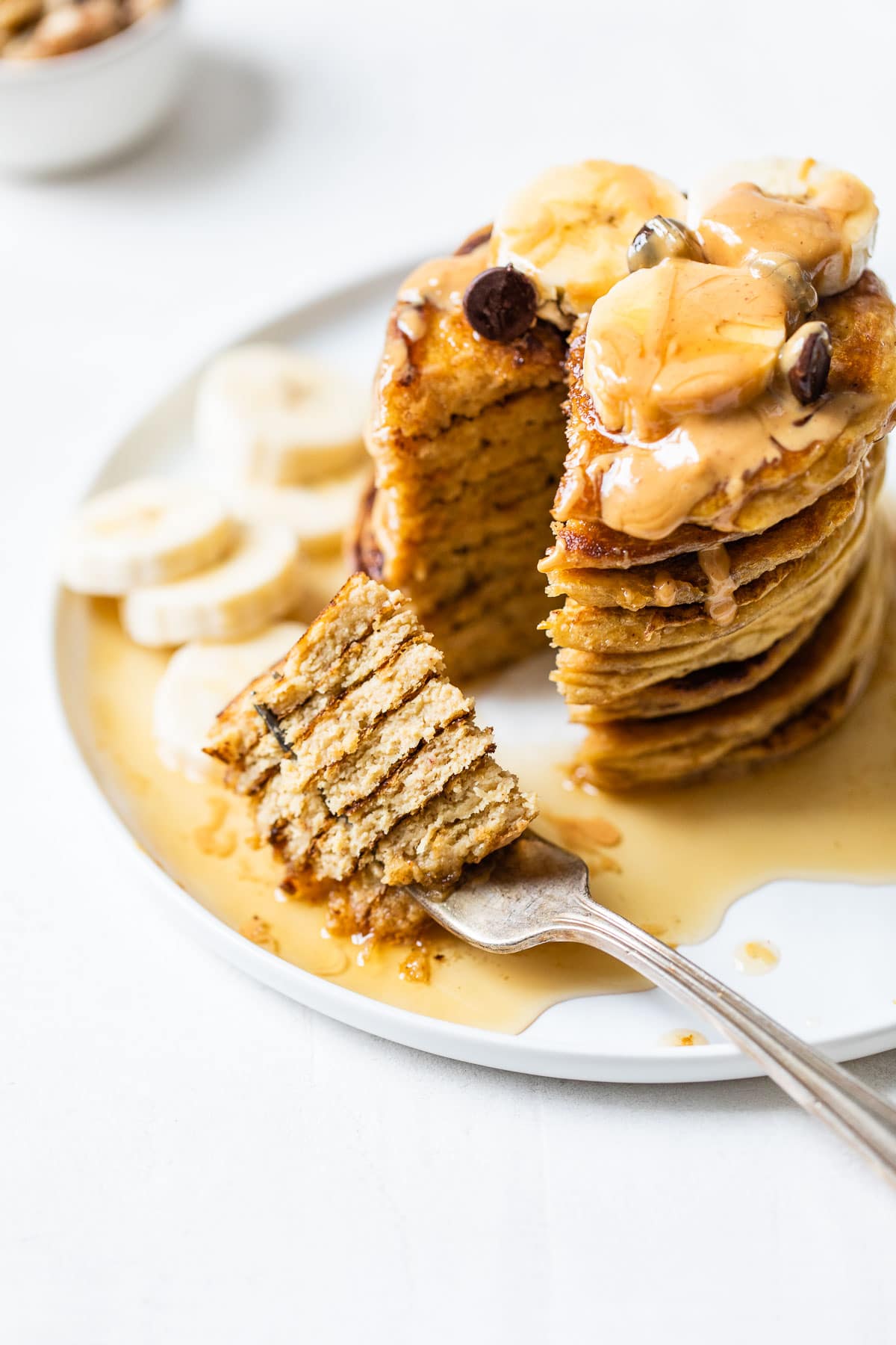 pancakes with a bite taken out of them