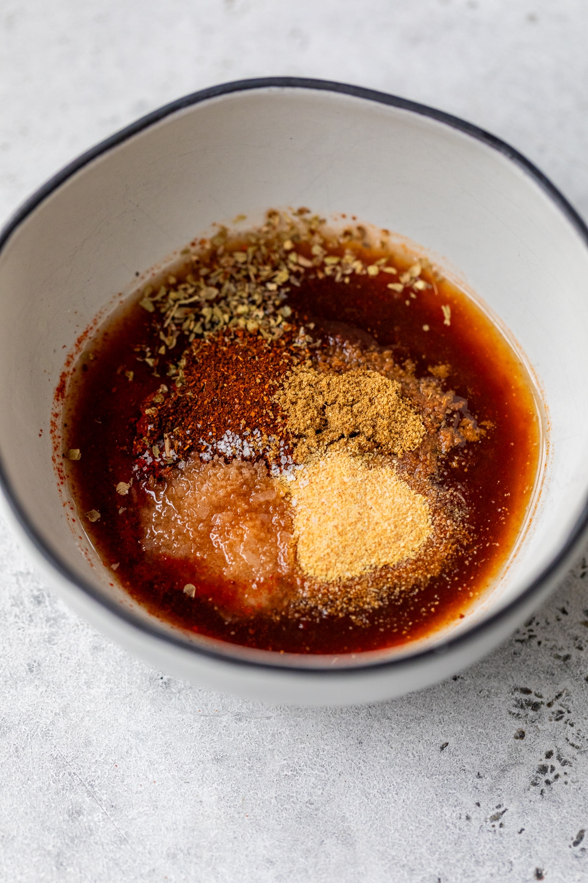 the chipotle marinade for Grilled Chipotle Chicken in a small bowl.