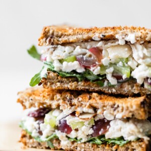 chicken, grapes, celery, mayo sandwich