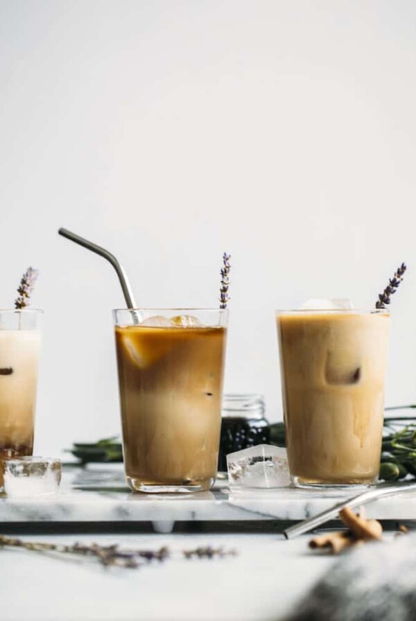 A LAVENDER dirty chai latte that's full of flavor and ready in just 5 minutes!