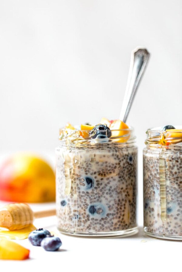 chia pudding in a jar