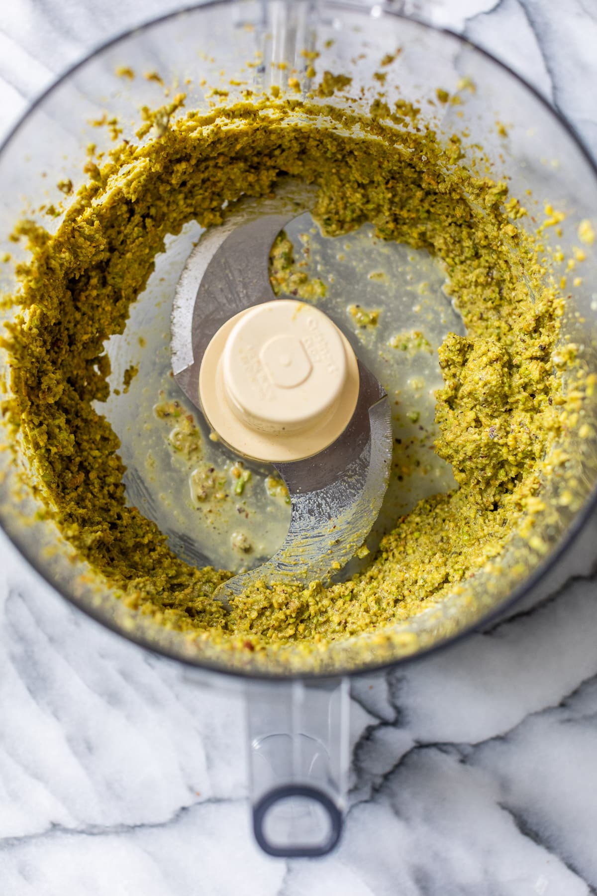 pistachio butter in a food processor.