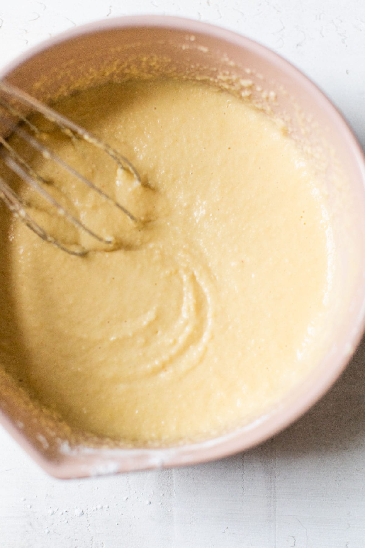 waffle batter in a bowl