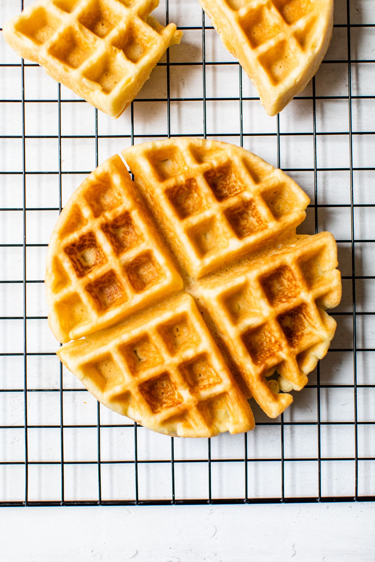 waffle on a cooling rack