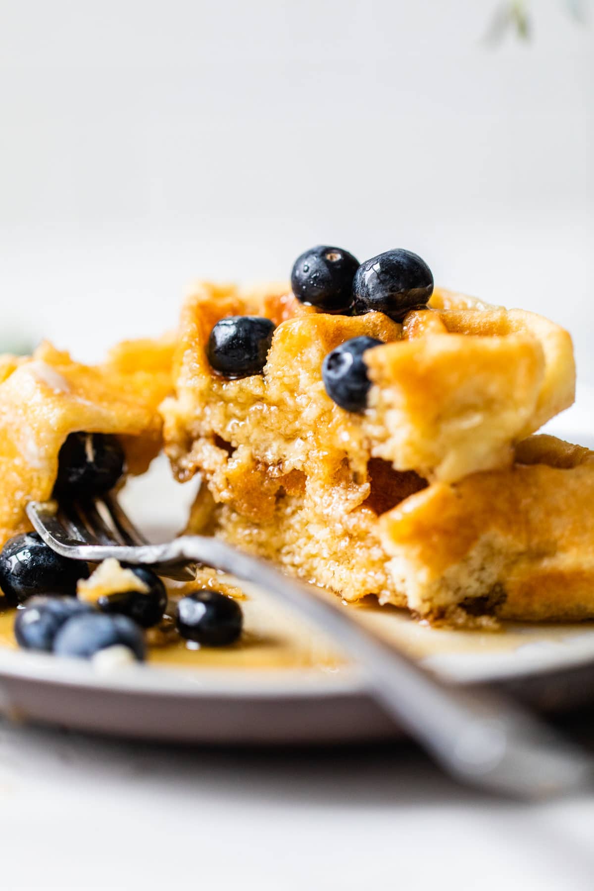 waffles topped with blueberries