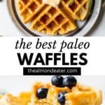 waffles with text overlay