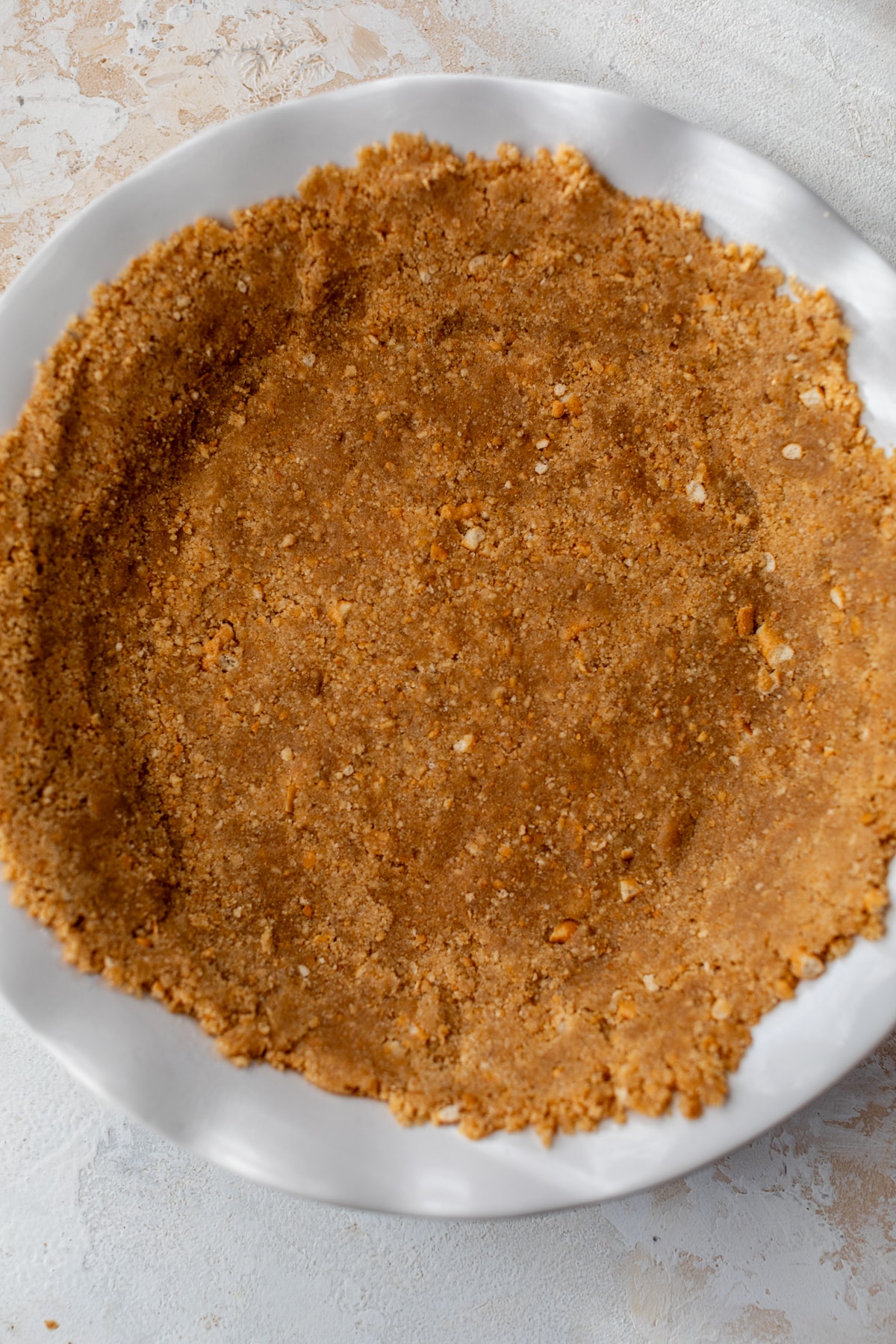 pie crust pressed into a pie dish