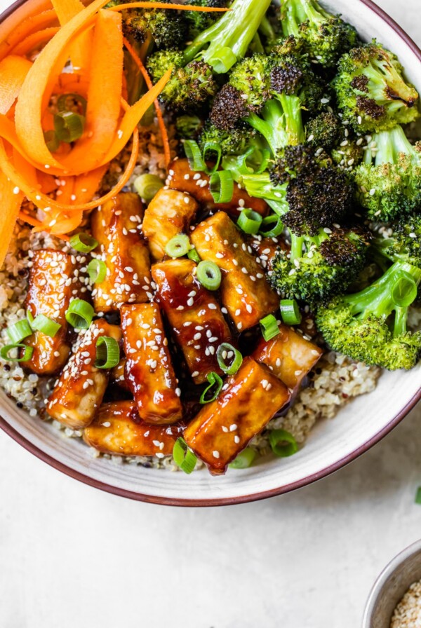 A plate of food with broccoli