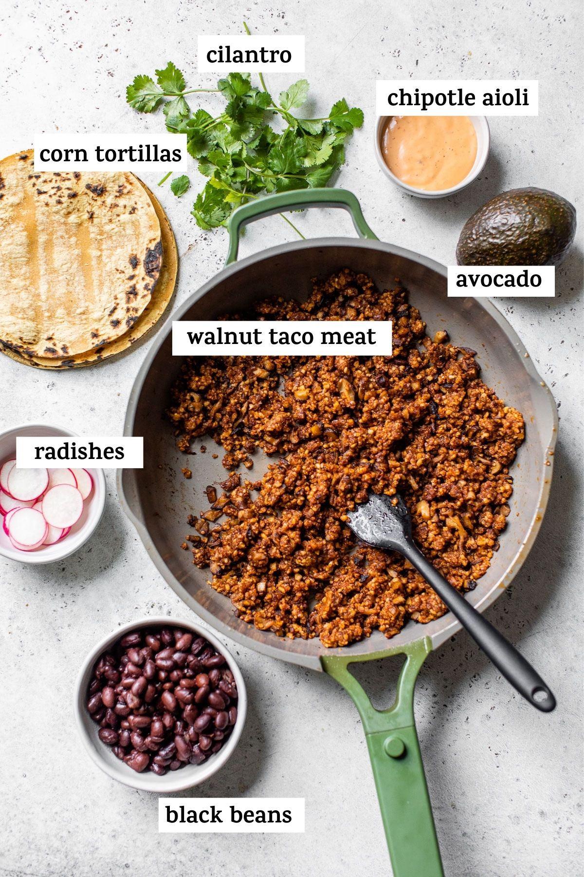 taco ingredients on a table