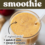 Pinterest image with overlay text, "Nectarine Smoothie".