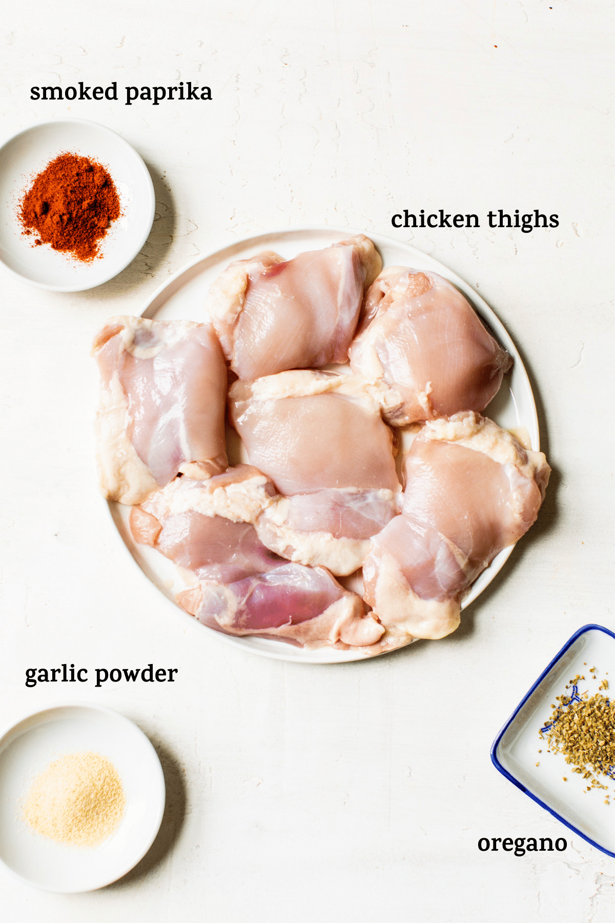 raw chicken thighs on a plate
