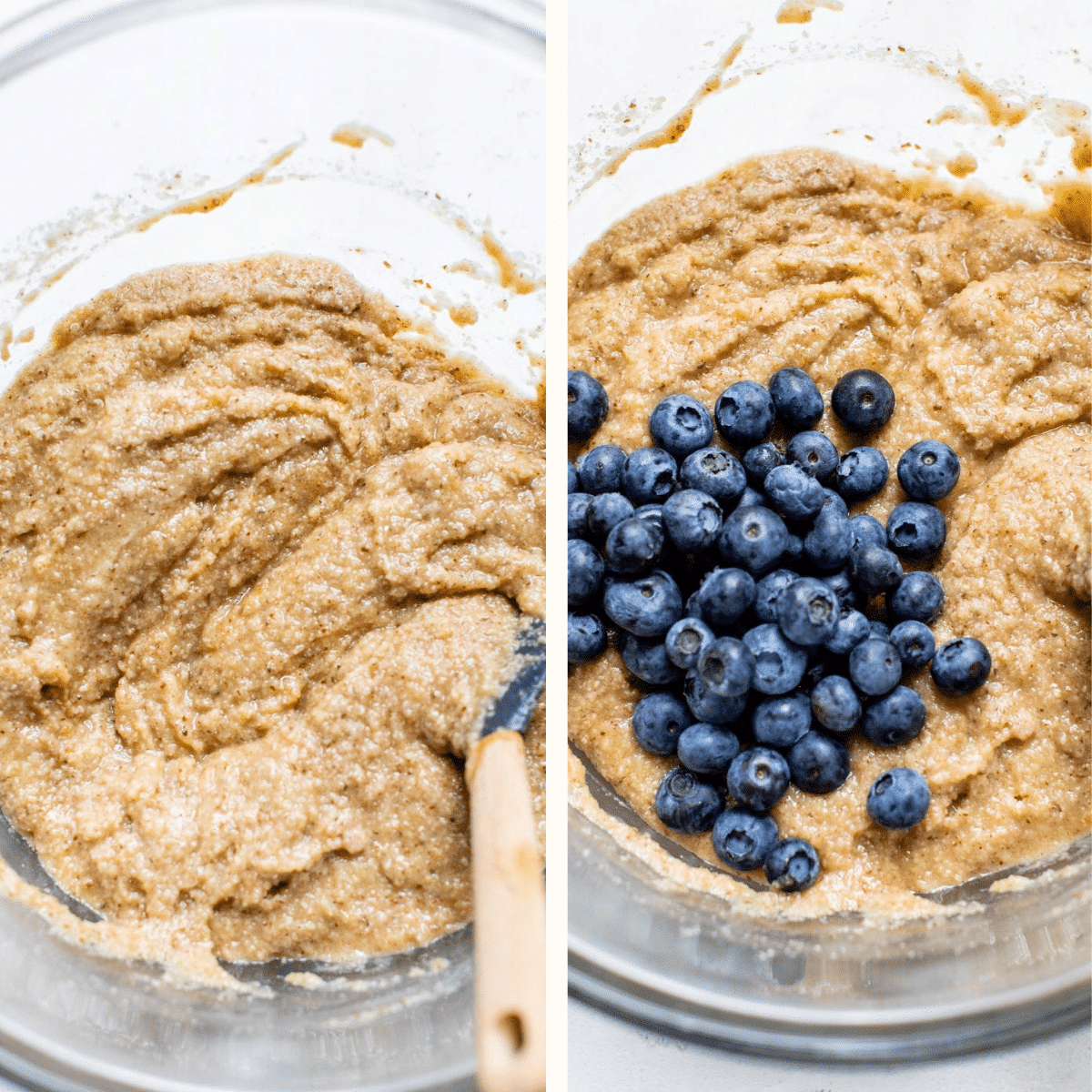muffin batter with blueberries