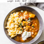 bowl of chili with text overlay