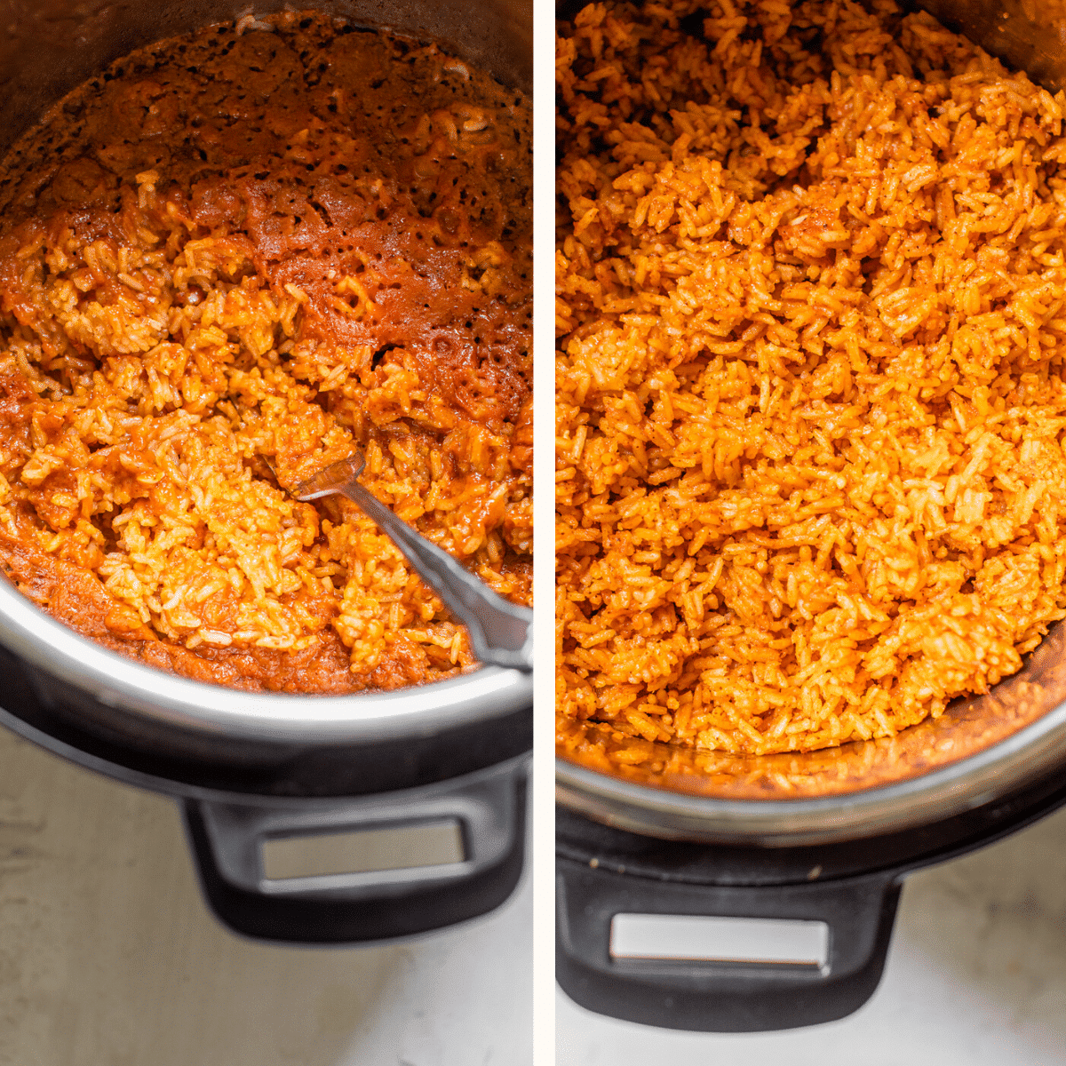 rice in a pressure cooker
