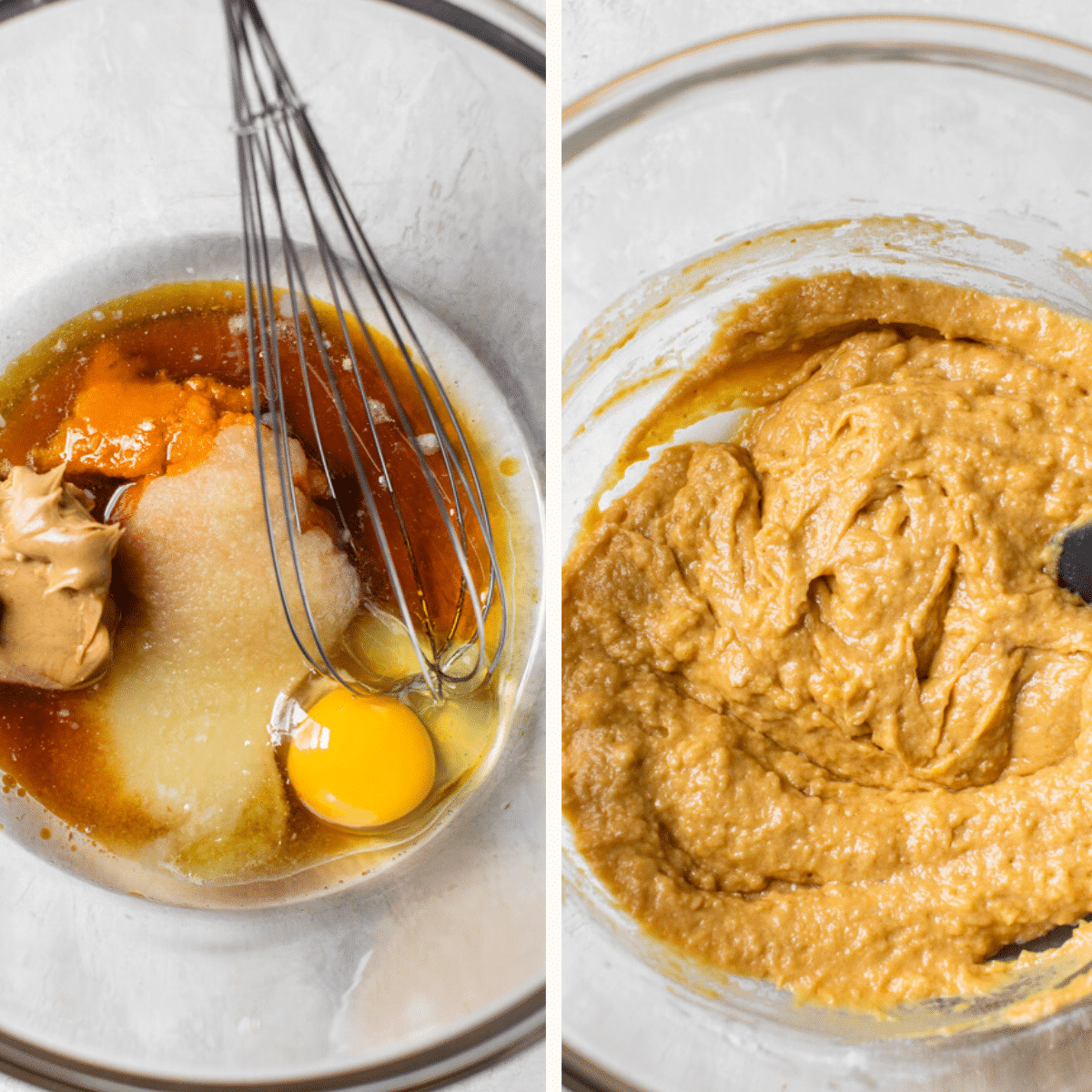wet cake ingredients in a bowl