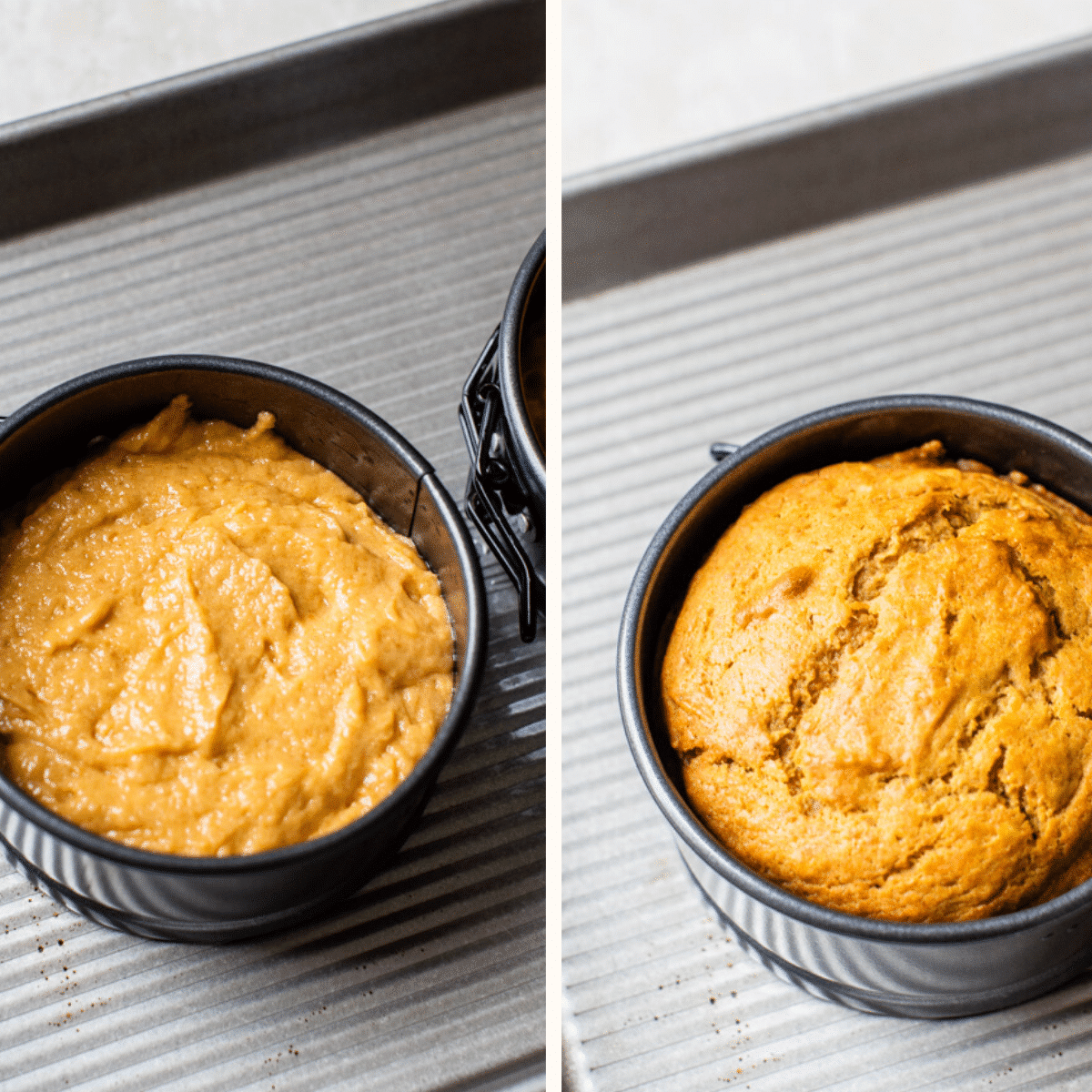 cake in a cake pan